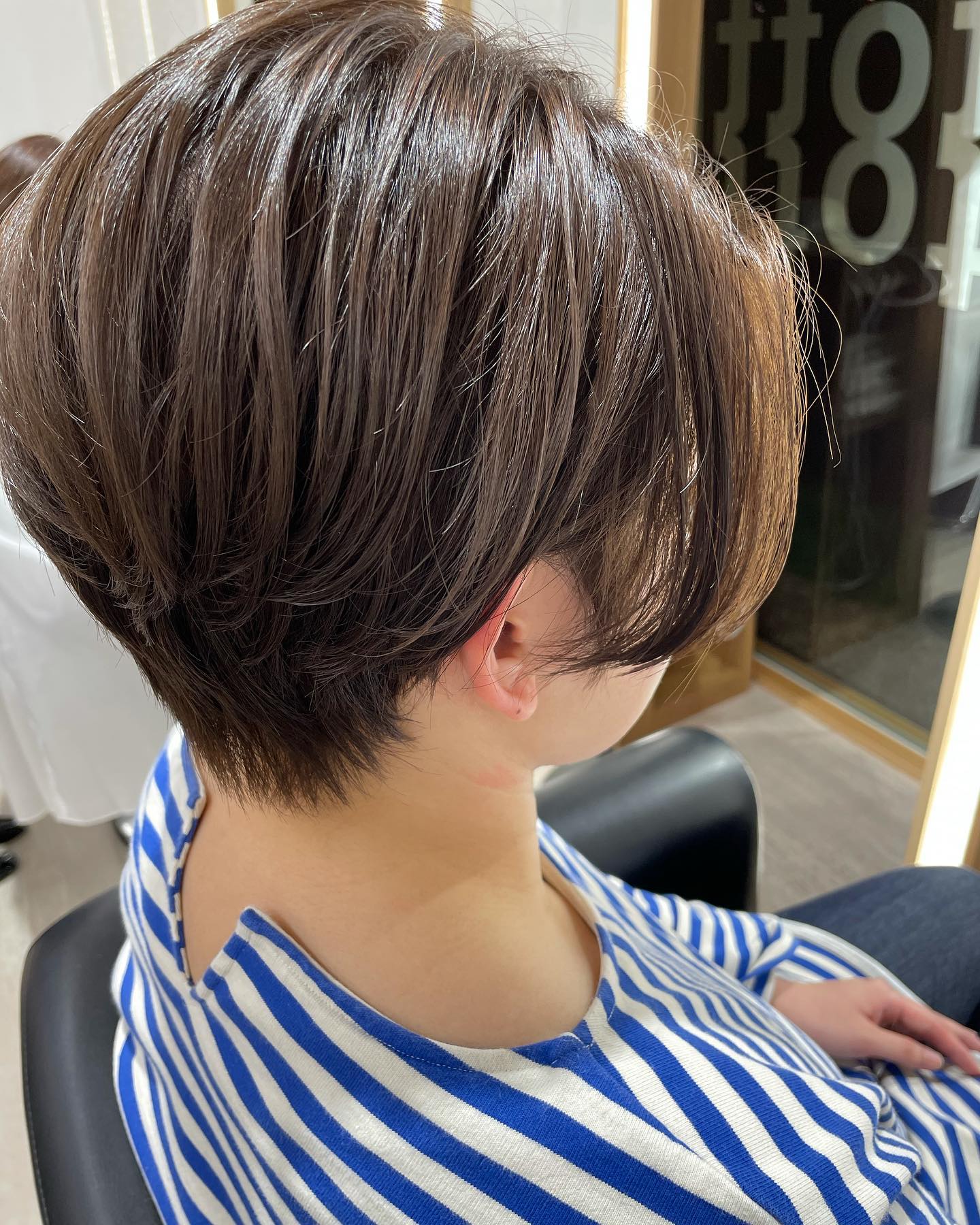 ショートヘア暗髪．．#ショートヘア #shorthair #暗髪#stardust#グラボブ#ボーダー．．〠627-0004京丹後市峰山町荒山1220-1︎0772608704close:Wednesday